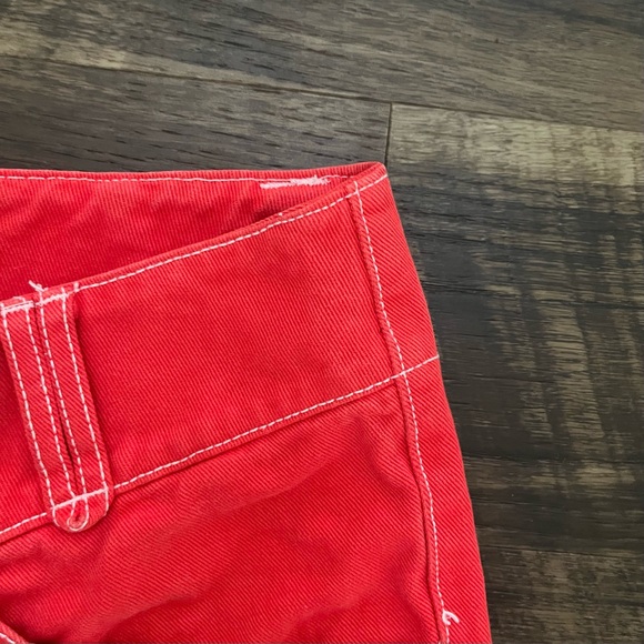 Vintage Baxis red super flare bells bellbottom wide leg denim jeans 26” waist - Picture 8 of 15